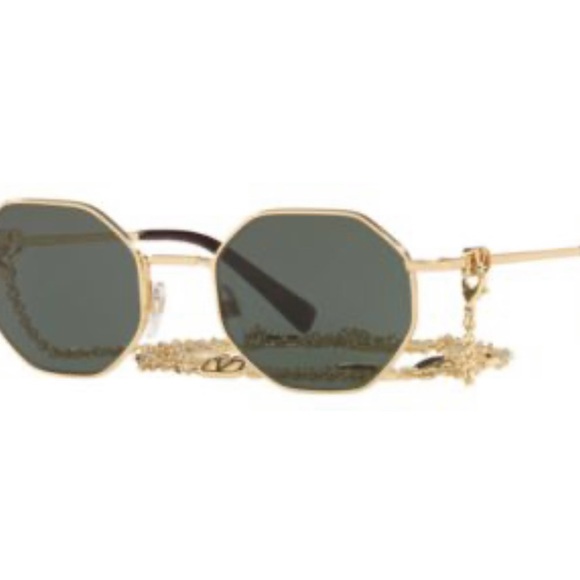 Valentino Gold and Black Sunglasses - Picture 6 of 6